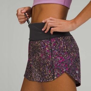 Lululemon Speed Up Mid-Rise Short 4" Lined Topography Graphite Grey Size 14 HTF